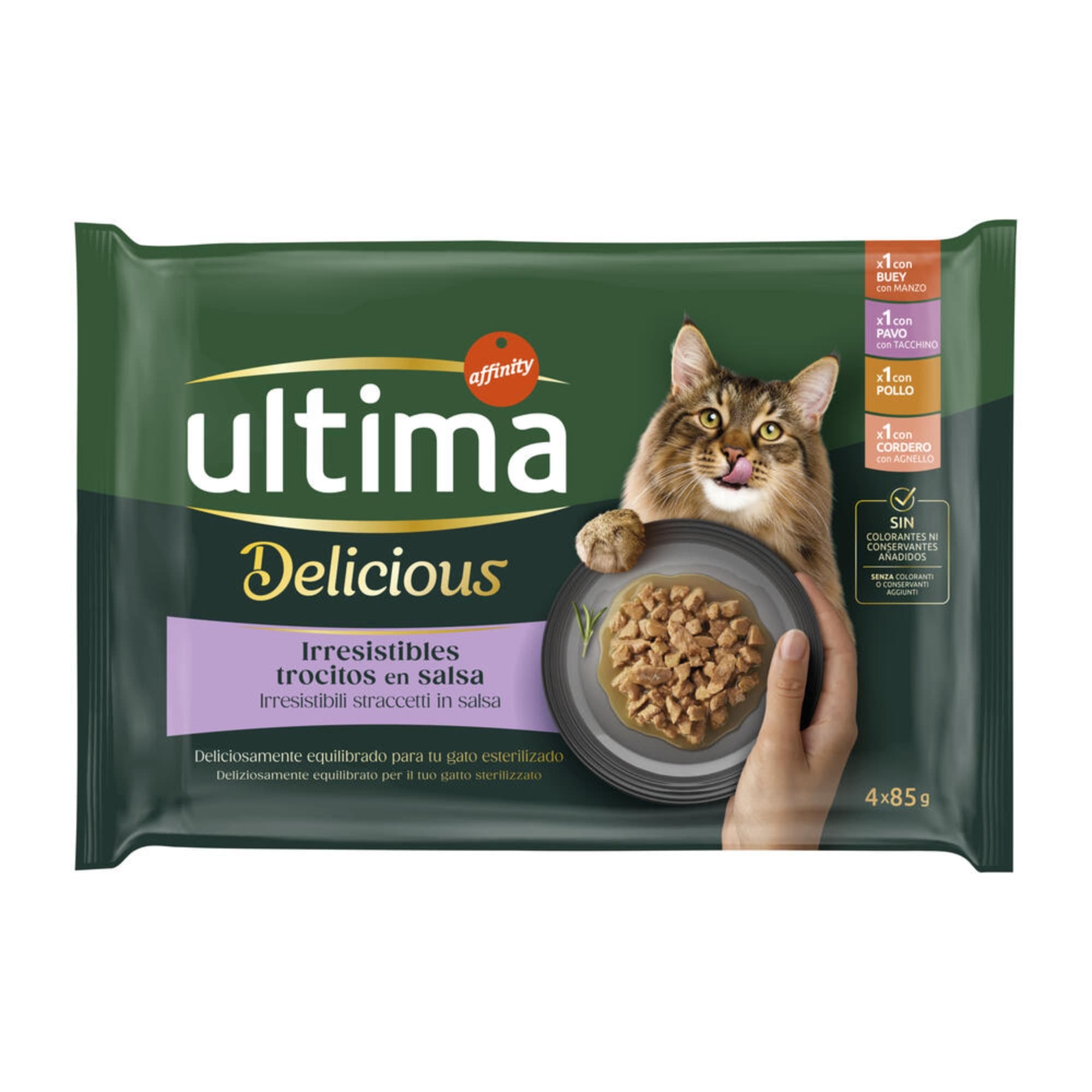 48x85g Ultima Stérilisé sélection à la viande - Pâtée pour chat
